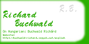 richard buchwald business card