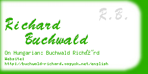 richard buchwald business card